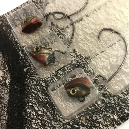 Other DUH!!! Head набір офсетних джиг-головок, червоний/зелений/чорний, 7 г, до рибалки #6048