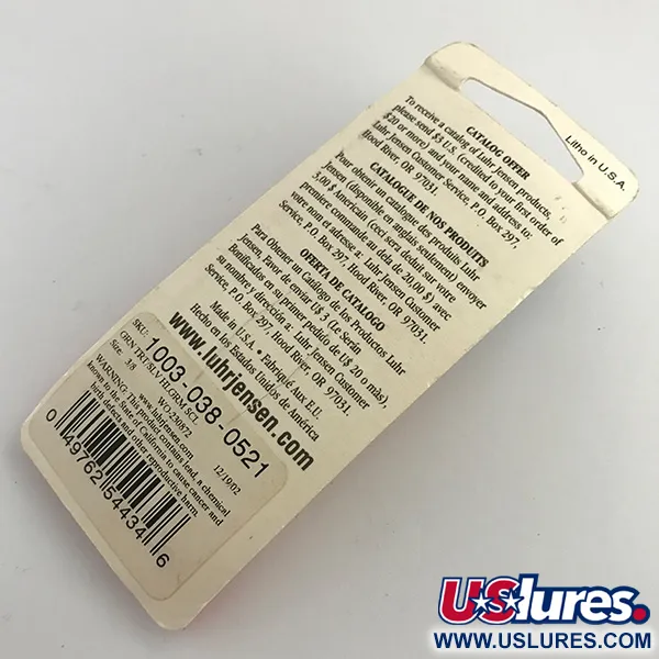 Luhr Jensen Krocodile DIE #3 UV (світиться в ультрафіолеті), райдужна форель, 10 г, блесна коливалка (колебалка) #5958