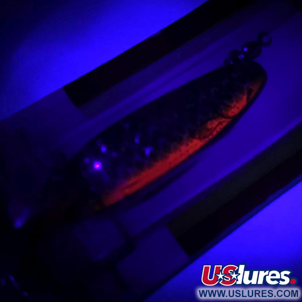Luhr Jensen Krocodile DIE #3 UV (світиться в ультрафіолеті), райдужна форель, 10 г, блесна коливалка (колебалка) #5958
