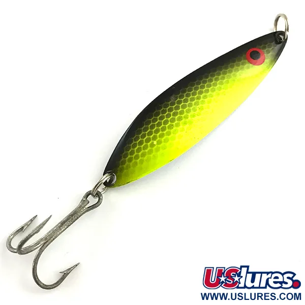  Red Eye Lures The Perfect Minnow UV (світиться в ультрафіолеті), зелений/чорний/білий перламутр, 14 г, блесна коливалка (колебалка) #5962