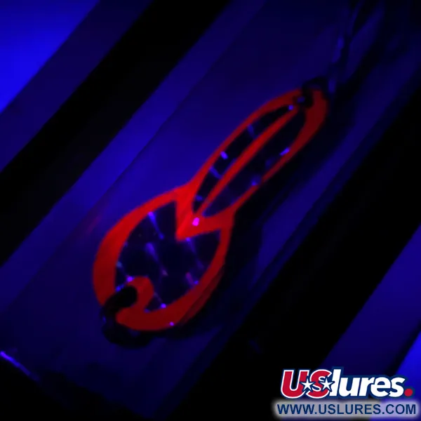 Luhr Jensen Loco 1 UV (світиться в ультрафіолеті), червоний/голограма, 4 г, блесна коливалка (колебалка) #5972