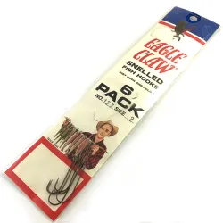 Eagle Claw Snelled Hooks 2 крючки с поводком, комплект 6 шт.