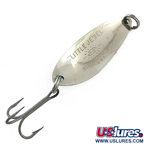 Luhr Jensen Little Jewel, карбований нікель/синій, 9 г, блесна коливалка (колебалка) #5997