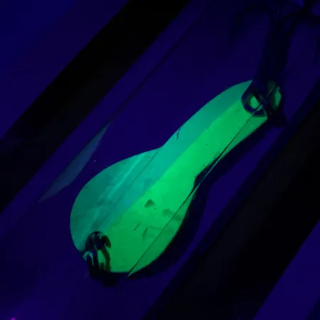 Luhr Jensen Loco 1(світиться в темряві), білий/зелений, 4 г, блесна коливалка (колебалка) #6000