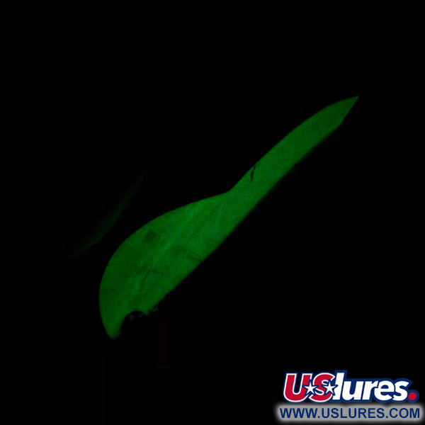 Luhr Jensen Loco 1(світиться в темряві), білий/зелений, 4 г, блесна коливалка (колебалка) #6000