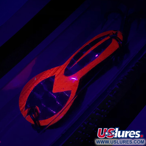 Luhr Jensen Loco 1 UV (світиться в ультрафіолеті), червоний/голограма, 4 г, блесна коливалка (колебалка) #6001