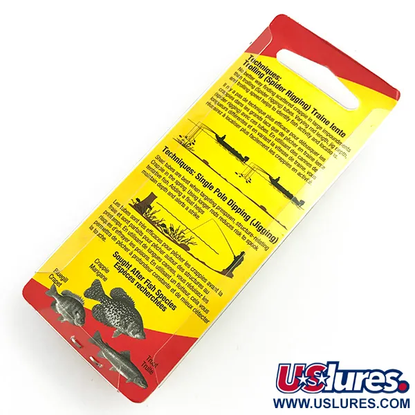 Johnson Crappie Buster Shad Tubes UV (світиться в ультрафіолеті), силікон, синій/зелений/гліттер, до рибалки #6021