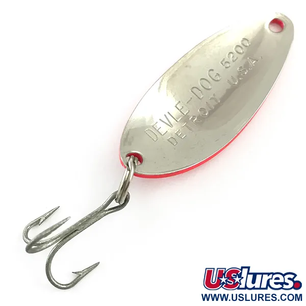 Eppinger Dardevle Devle-Dog 5200 UV (світиться в ультрафіолеті), червоний/чорний, 7 г, блесна коливалка (колебалка) #6028