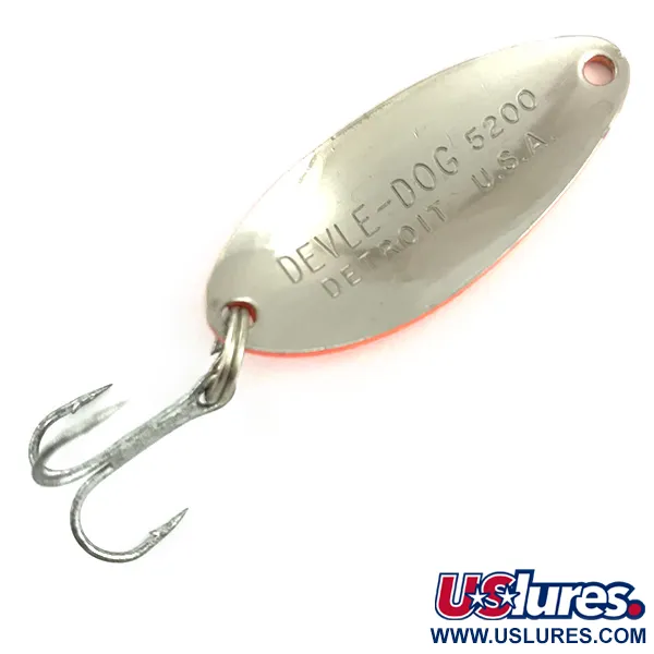 Eppinger Dardevle Devle-Dog 5200 UV (світиться в ультрафіолеті), червоний/чорний/нікель, 7 г, блесна коливалка (колебалка) #6029