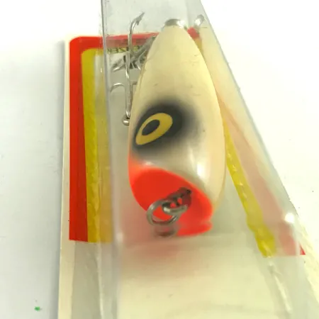 P.J.POP Luhr Jensen дерево, ручна робота​, білий перламутр з фіолетовим відливом/помаранчевий, 17 г, воблер #6046