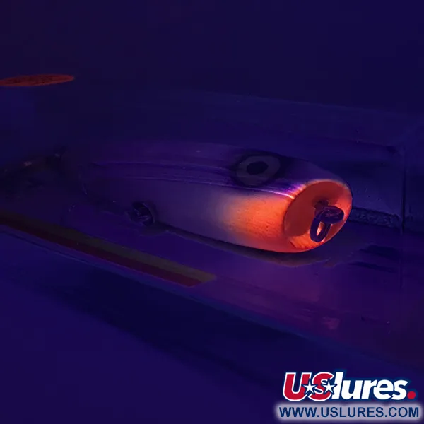  P.J.POP Luhr Jensen дерево, ручна робота​, білий перламутр з фіолетовим відливом/помаранчевий, 17 г, воблер #6046