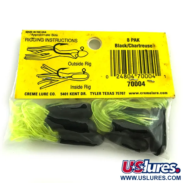 Creme Maxi Tail, силікон UV (світиться в ультрафіолеті), білий/червоний, до рибалки #6051