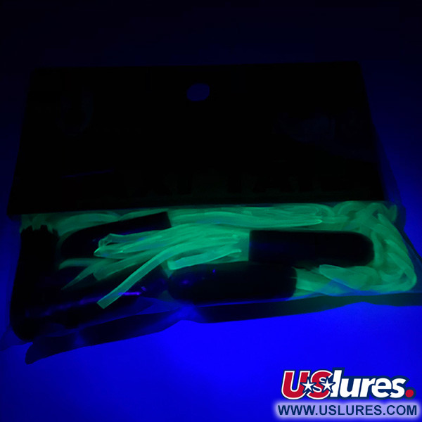 Creme Lure Co Creme Maxi Tail, силікон UV (світиться в ультрафіолеті), білий/червоний, , до рибалки #6051