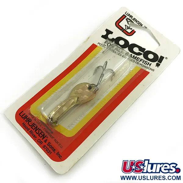 Luhr Jensen Loco 1, золото, 4 г, блесна коливалка (колебалка) #6052