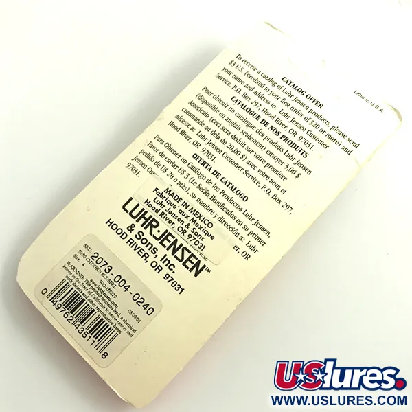  Luhr Jensen Tee Spoon, зелений/неоновий жовтий світиться в ультрафіолеті, 14 г, блешня оберталка (вертушка) #6069