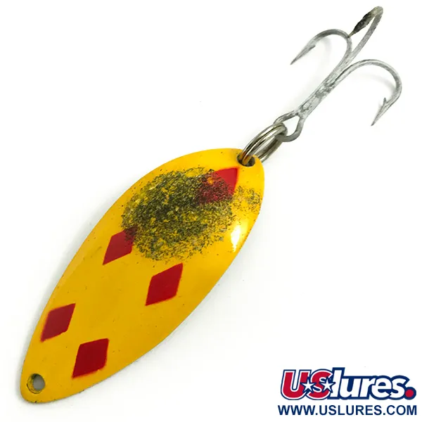 Eppinger Dardevle Devle-Dog 7700, Five of Diamonds/червоний/жовтий/латунь, 14 г, блесна коливалка (колебалка) #6073