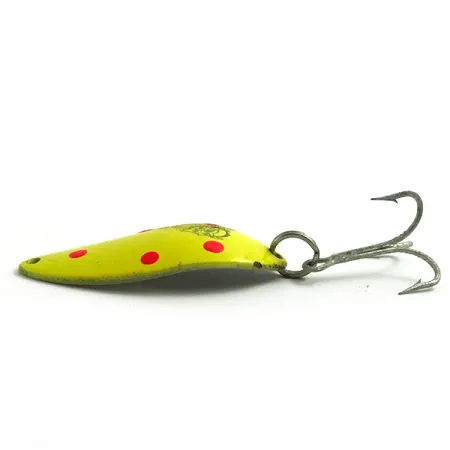 Eppinger Dardevle Devle-Dog 7700 UV (світиться в ультрафіолеті), жовтий/червоний/нікель, 14 г, блесна коливалка (колебалка) #6075