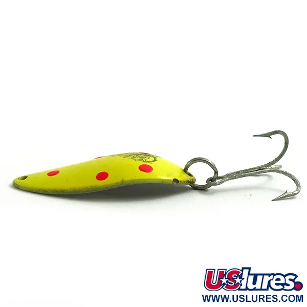 Eppinger Dardevle Devle-Dog 7700 UV (світиться в ультрафіолеті), жовтий/червоний/нікель, 14 г, блесна коливалка (колебалка) #6075
