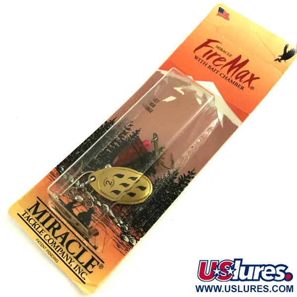  Luhr Jensen Fire Max Miracle 2 - з можливістю заміни гачка, золото, 7 г, блешня оберталка (вертушка) #6083
