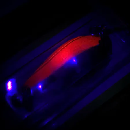 Luhr Jensen Krocodile Stubby UV (світиться в ультрафіолеті), нікель/помаранчевий/UV - світиться в ультрафіолеті, 5 г, блесна коливалка (колебалка) #6085