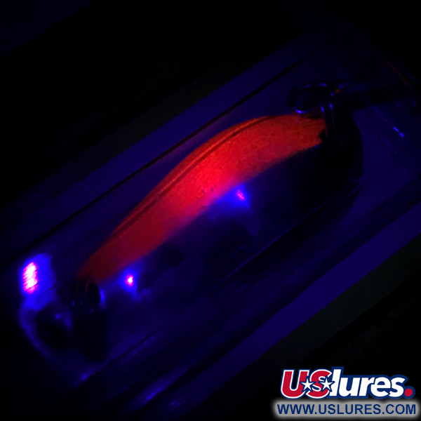 Luhr Jensen Krocodile Stubby UV (світиться в ультрафіолеті), нікель/помаранчевий/UV - світиться в ультрафіолеті, 5 г, блесна коливалка (колебалка) #6085