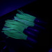 Creme Lure Co ​Creme Mini Tail, силікон UV (світиться в ультрафіолеті) 12 шт., синій/жовтий/UV - світиться в ультрафіолеті, , до рибалки #14565
