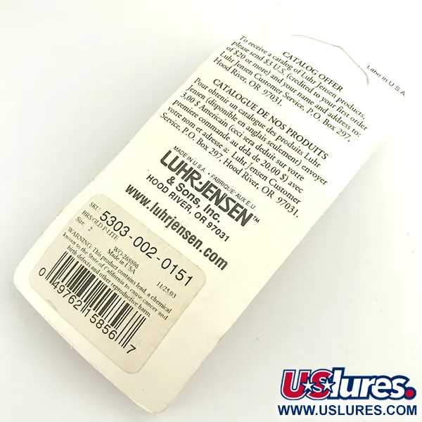 Luhr Jensen Loco 2, золото, 7 г, блесна коливалка (колебалка) #6100