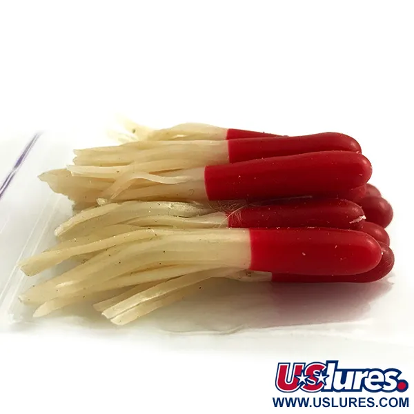Creme Mini Tail, силікон, червоний/білий, до рибалки #6116