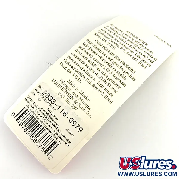  Luhr Jensen Hot Tail, нікель/сердечник Fire Tiger, 1,8 г, блешня оберталка (вертушка) #6129