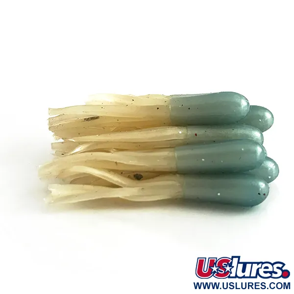 Creme Mini Tail, силікон (світиться в темряві), блакитний/білий світлонакопичувальний Glow- світиться в темряві, до рибалки #6139