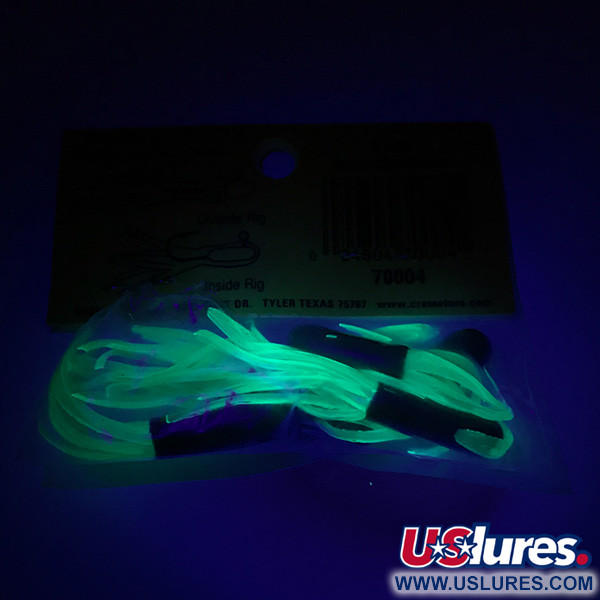 Creme Lure Co Creme Maxi Tail, силікон UV (світиться в ультрафіолеті), чорний/зелений UV - світиться в ультрафіолеті, , до рибалки #6145