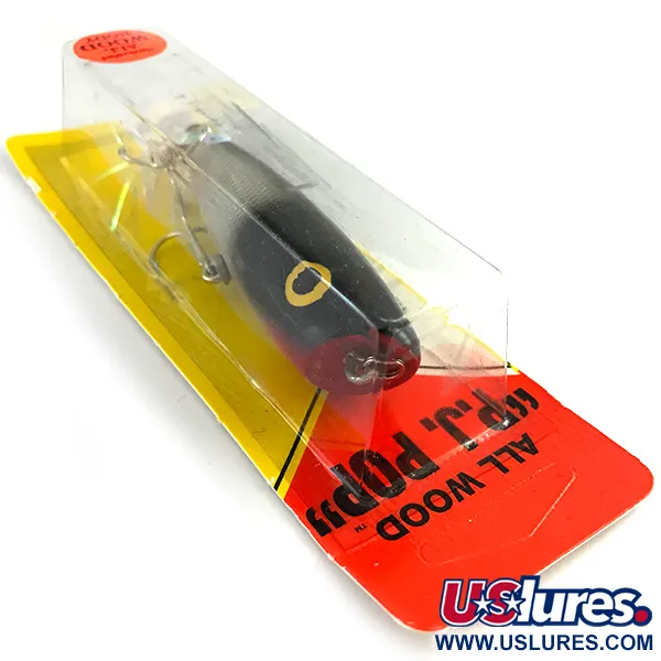  P.J.POP Luhr Jensen дерево, ручна робота, срібло/чорний, 17 г, воблер #6898