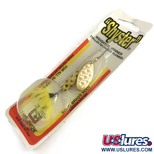  Luhr Jensen Shyster, жовтий/золото/голограма, 9 г, блешня оберталка (вертушка) #6152