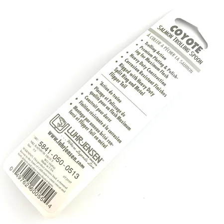 Luhr Jensen Coyote Spoon 5, райдужна форель, 17 г, блесна коливалка (колебалка) #6153