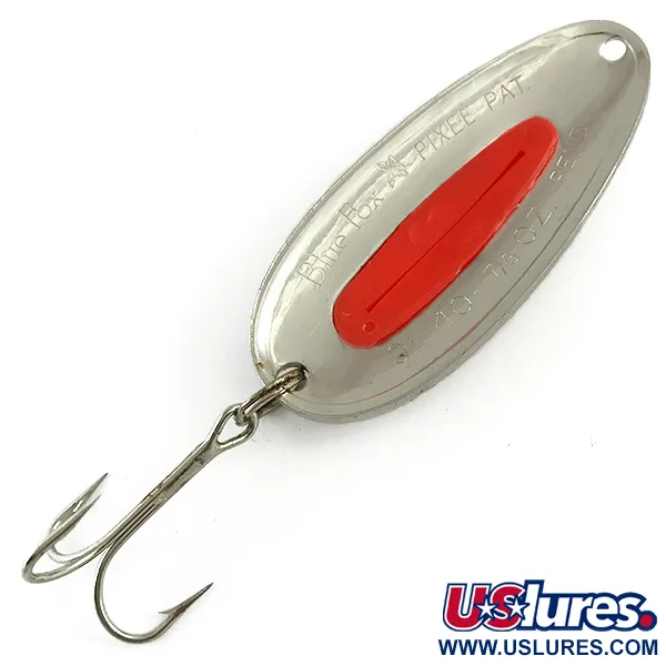  Blue Fox Pixee UV (світиться в ультрафіолеті), карбований нікель/помаранчевий, 24 г, блесна коливалка (колебалка) #6158