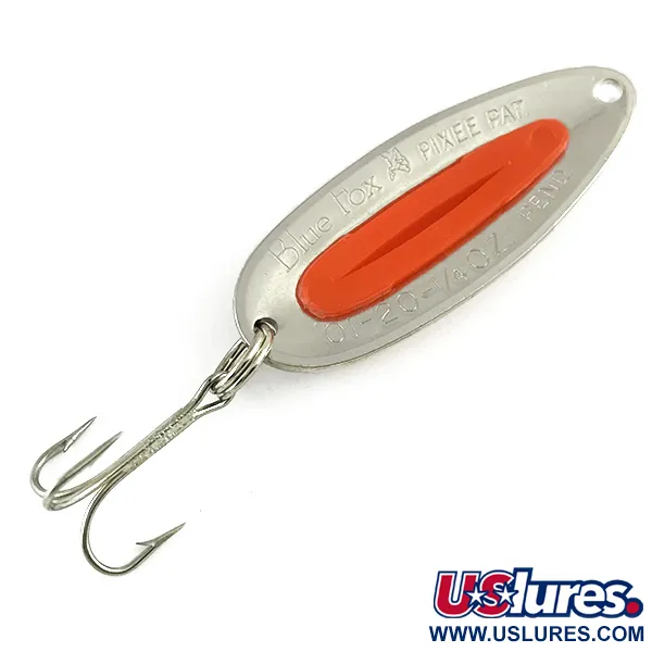  Blue Fox Pixee UV (світиться в ультрафіолеті)​, карбований нікель/рожевий, 7 г, блесна коливалка (колебалка) #6172