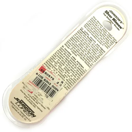 Незачіпляйка Johnson Silver Minnow, помаранчевий/зелений/жовтий/нікель/UV - світиться в ультрафіолеті, 21 г, блесна коливалка (колебалка) #6192