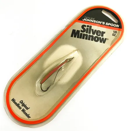 Незачіпляйка Johnson Silver Minnow, зелений/помаранчевий/нікель, 5 г, блесна коливалка (колебалка) #6193