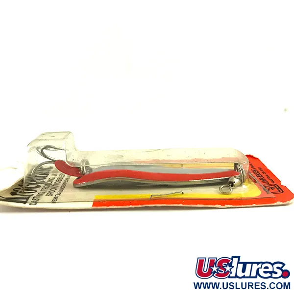 Luhr Jensen Krocodile DIE #4 UV (світиться в ультрафіолеті), нікель/червоний, 14 г, блесна коливалка (колебалка) #6195