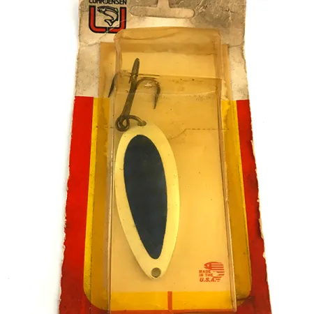 Luhr Jensen Krocodile Stubby, білий/райдужний синій, 24 г, блесна коливалка (колебалка) #6197