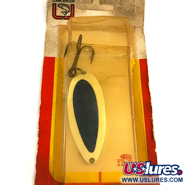 Luhr Jensen Krocodile Stubby, білий/райдужний синій, 24 г, блесна коливалка (колебалка) #6197