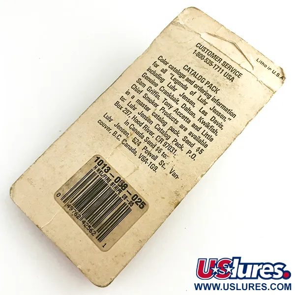  Luhr Jensen Krocodile Stubby UV (світиться в ультрафіолеті), карбований нікель/червоний UV - світиться в ультрафіолеті, 18 г, блесна коливалка (колебалка) #6222