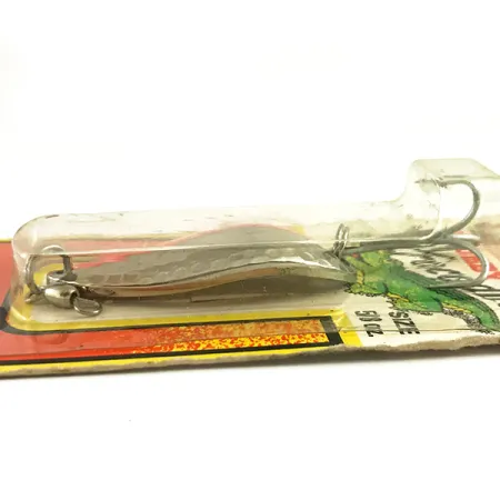 Luhr Jensen Krocodile Stubby UV (світиться в ультрафіолеті), карбований нікель/червоний UV - світиться в ультрафіолеті, 18 г, блесна коливалка (колебалка) #6222