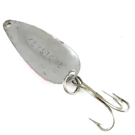 Unknown Keystone, червоний/білий/нікель, 5,5 г, блесна коливалка (колебалка) #6245