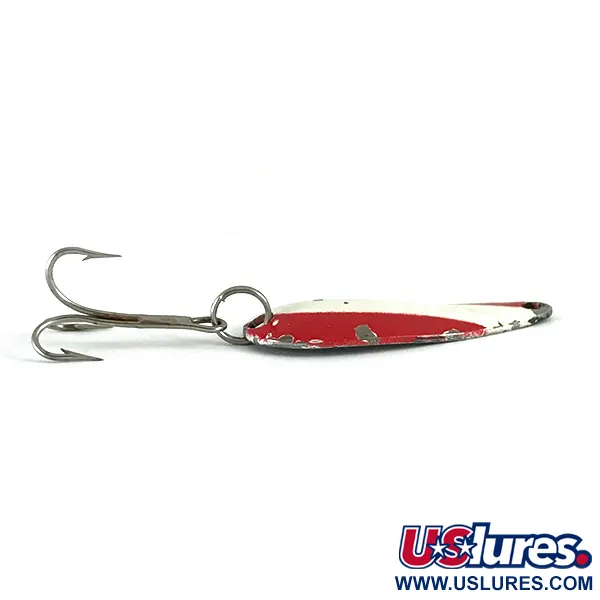 Unknown Keystone, червоний/білий/нікель, 5,5 г, блесна коливалка (колебалка) #6245