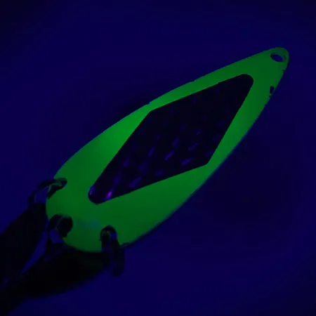 Marathon з пелюстками, жовтий/нікель UV - світиться в ультрафіолеті, 17 г, блесна коливалка (колебалка) #6260