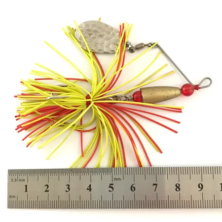 Unknown Спінербейт, латунь/карбований нікель/жовтий UV - светится в ультрафиолете, 12 г, до рибалки #6327