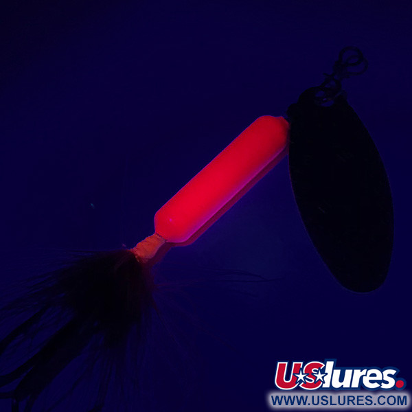 Yakima Bait Worden’s Original Rooster Tail UV (світиться в ультрафіолеті), неоновий рожевий/золото/UV - светится в ультрафиолете, 7 г, блешня оберталка (вертушка) #6337