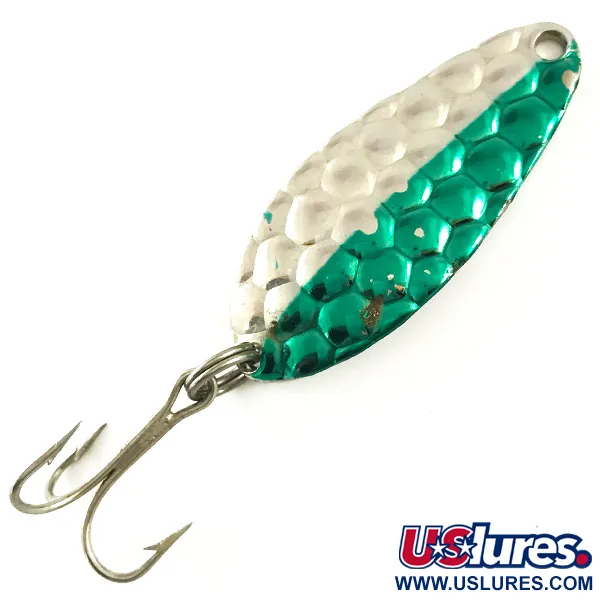  Acme Little Cleo, карбований нікель/зелений, 7 г, блесна коливалка (колебалка) #6354