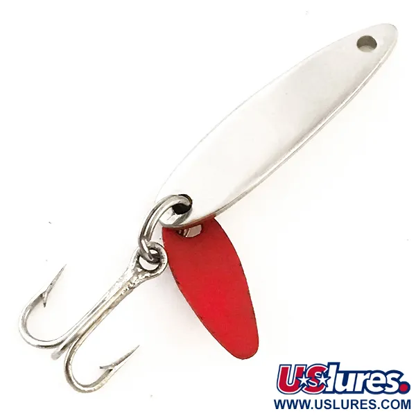  Bay de Noc Swedish Pimple, нікель/червоний, 2 г, блесна коливалка (колебалка) #6356